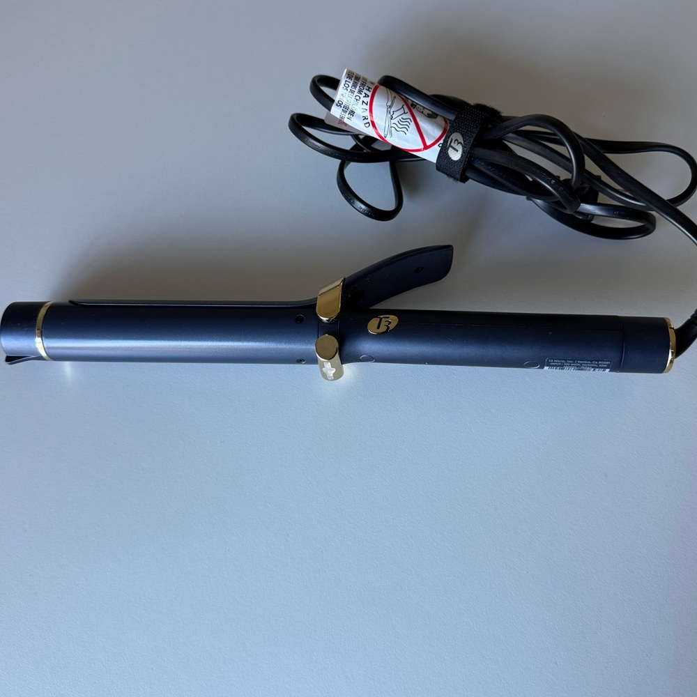 T3 Blue and Gold Curling Iron